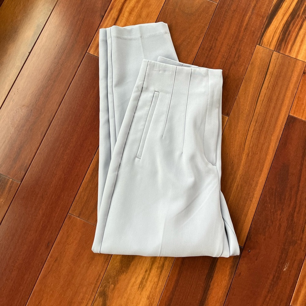 Zara Light Blue High Waisted Trousers—Never Worn